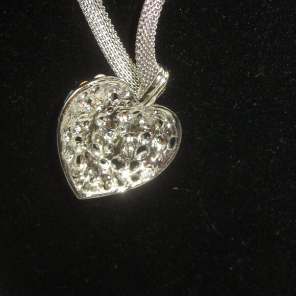 Cookie Lee Heart Rhinestone Necklace - Picture 3 of 4